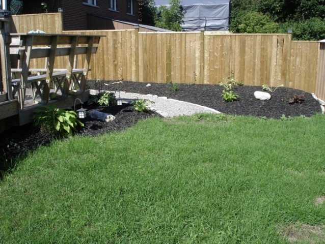 Completed landscaping project