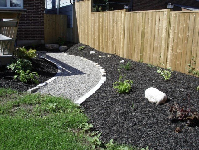 Completed landscaping project