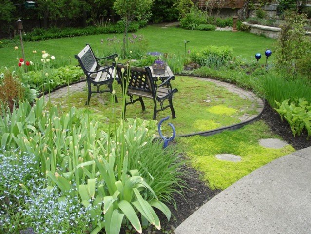 Completed landscaping project