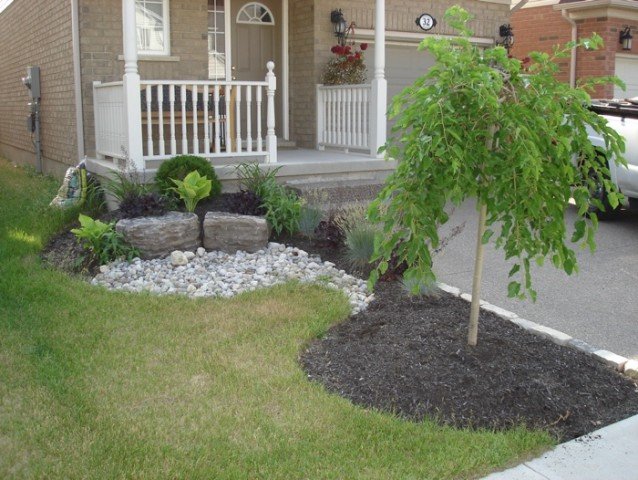 Completed landscaping project