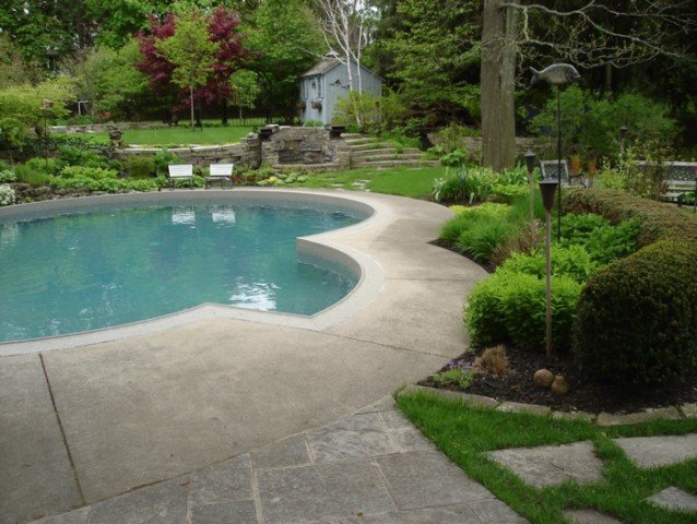 Completed landscaping project