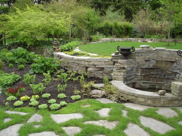 Completed landscaping project
